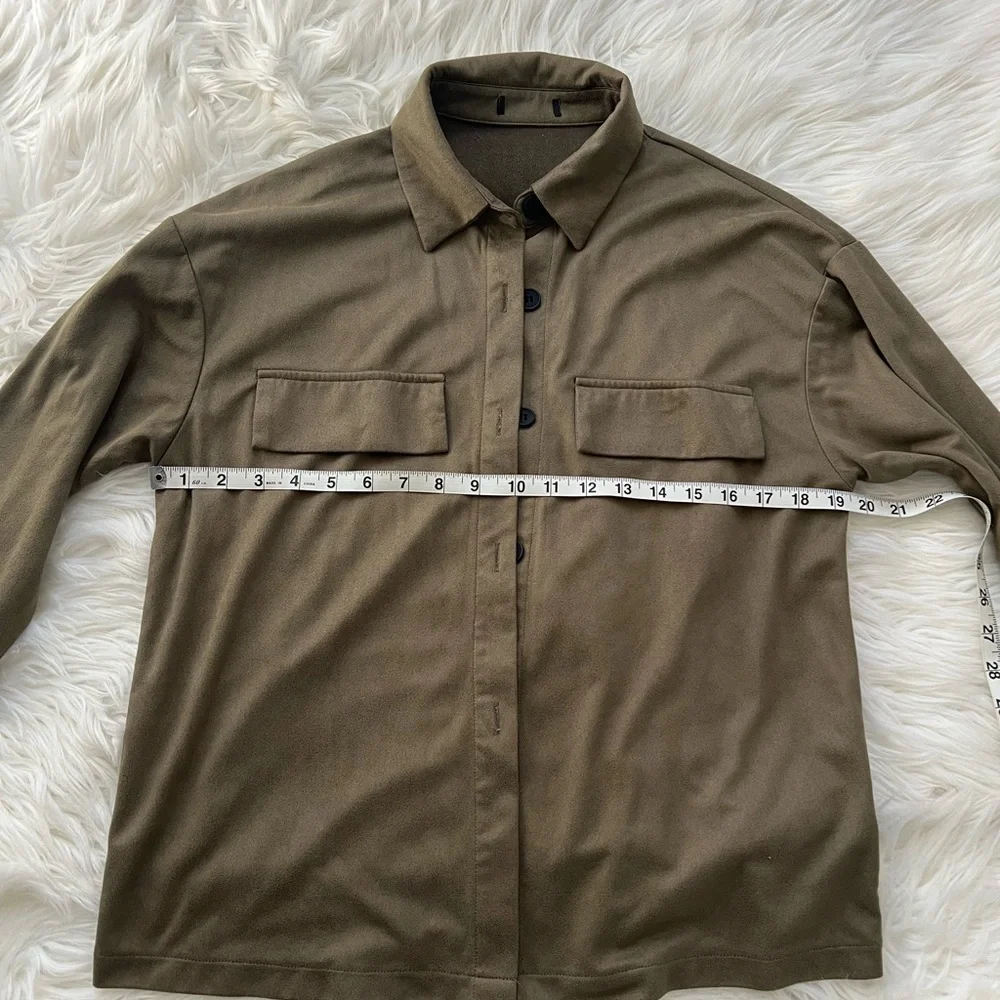 Women’s Olive Green Button Up Shirt